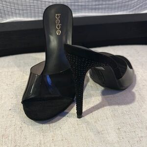 Bebe Black Stiletto Heels for Women